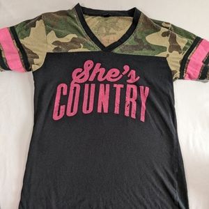 Jason Aldean 02 2015 She's Country Black with Camouflage and PINK Lettering…